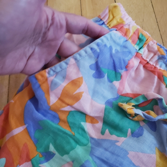 JOIE Tropical Print 100% Linen Short - S - Picture 3 of 9